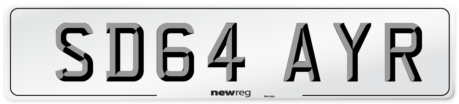 SD64 AYR Number Plate from New Reg